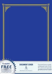 Document Covers Geo Award Navy Blue Pk6