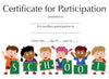 Certificate Award Geo A4 Kids Participation Pk25