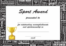 Certificate Award Geo A4 Sport Award Pk25