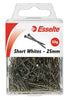 Pins Short White Esselte 25Mm 50Gm