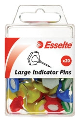 Indicator Pins Esselte Asst Lge Pk20