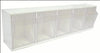 Storage Bin Deflect-O  Stack-A-Bin 5 Bins Storage System White