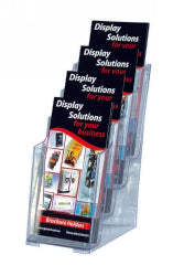 Deflect-O Brochure Holder Dl F/S W/M 4 Pocket 77701