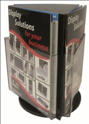 Brochure Holder  Deflect-O 3Xa4 Counter Top Rotating Black