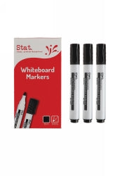 Marker Whiteboard Stat 2.0mm Bullet Nib Black - Box of 12