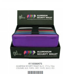 Security Card Wallet Aluminium 17.5X10Cm Asst Colours