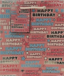 Bag Gift Ozcorp 160X185X75Mm Pink Happy Birthday