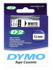 Label Tape Dymo D2 12Mmx10M White (61211)