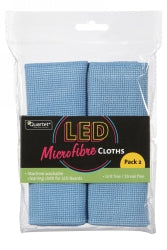 Cloth Led Quartet Lint Free Microfibre Pk2