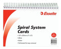 System Cards Esselte 8X5 Ruled Spiral White Pk50