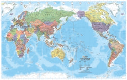 Map Hema World Wall Laminated In Tube