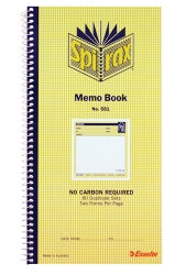 Memo Book Spirax 551 Dup C/Less 80Pg