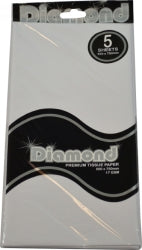 Tissue Paper Diamond 500X750Mm 17Gsm White 5 Shts