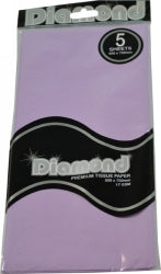 Tissue Paper Diamond 500X750Mm 17Gsm Lilac 5 Shts