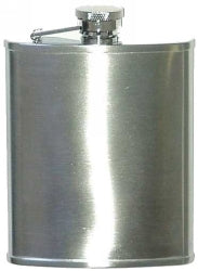 Hip Flask S/Steel Satin 6 Oz