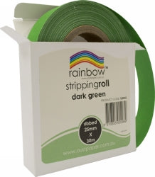 Stripping Roll Rainbow Ribbed 25Mmx30M Dark Green