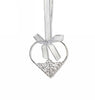 Wedding Charm Me Metal Heart Filagree Silver