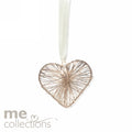 Wedding Charm Me Intricate Wire Heart Rosegold