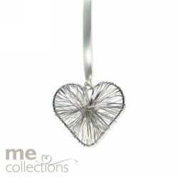 Wedding Charm Me Intricate Wire Heart Silver