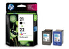 Inkjet Cart Hp Cc630Aa 21/22 Combo Pack