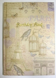 Birthday Book C/Land 130X90Mm Paris Design