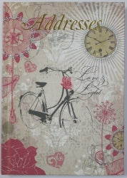 Address Book C/B C/Land 130X190Mm Bicycle Design