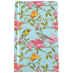 Travel Diary C/Land 170X105Mm Casebound Blue Bird 72Lf