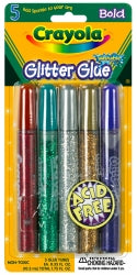 Glitter Glue Crayola  Red,Green,Silver,Gold,Blue