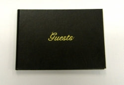 Guest Book C/Land A6 Black Leathergrain