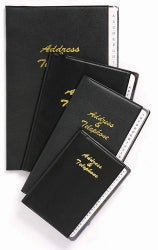 Address Book 95X125Mm S/C Pvc Black C-View Tabs