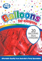 Balloons Alpen 30Cm Standard Red Pk20