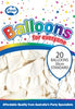 Balloons Alpen 30Cm Standard White Pk20