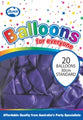 Balloons Alpen 30Cm Standard Purple Pk20