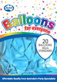 Balloons Alpen 30Cm Standard Light Blue Pk20