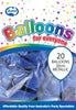 Balloons Alpen 30Cm Metallic Blue Pk20