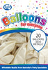 Balloons Alpen 30Cm Metallic White Pk20