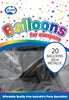 Balloons Alpen 30Cm Metallic Black Pk20