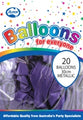 Balloons Alpen 30Cm Metallic Purple Pk20