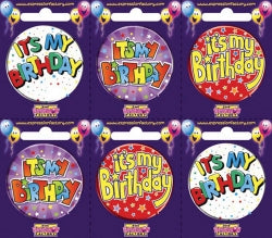 Badges Alpen Small It'S My Birthday 6 Asstd