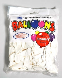 Balloons Alpen 30Cm White Pk100