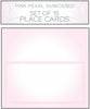 Place Card Set Pink Pearl Embossed