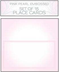 Place Card Set Pink Pearl Embossed