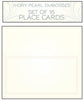 Place Card Set Ivory Pearl Embossed