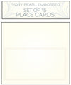 Place Card Set Ivory Pearl Embossed