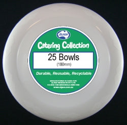 Party Plates Alpen Bowl 25'S White 180Mm