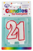 Candles Alpen Celebration N0.21 White/Red