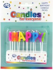 Candles Alpen B/Day Happy Birthday Picks 65Mm