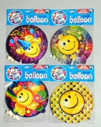 Balloons Alpen Auto Inflate Smile 18Cm 4 Designs