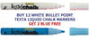 Marker Liquid Chalk Texta 8G Bullet White Bonus Buy 12 Get 2 Blue Free