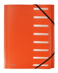 File Organiser Bantex On The Go A4 8 Pockets Orange